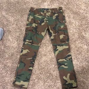 Camouflage cargo pants